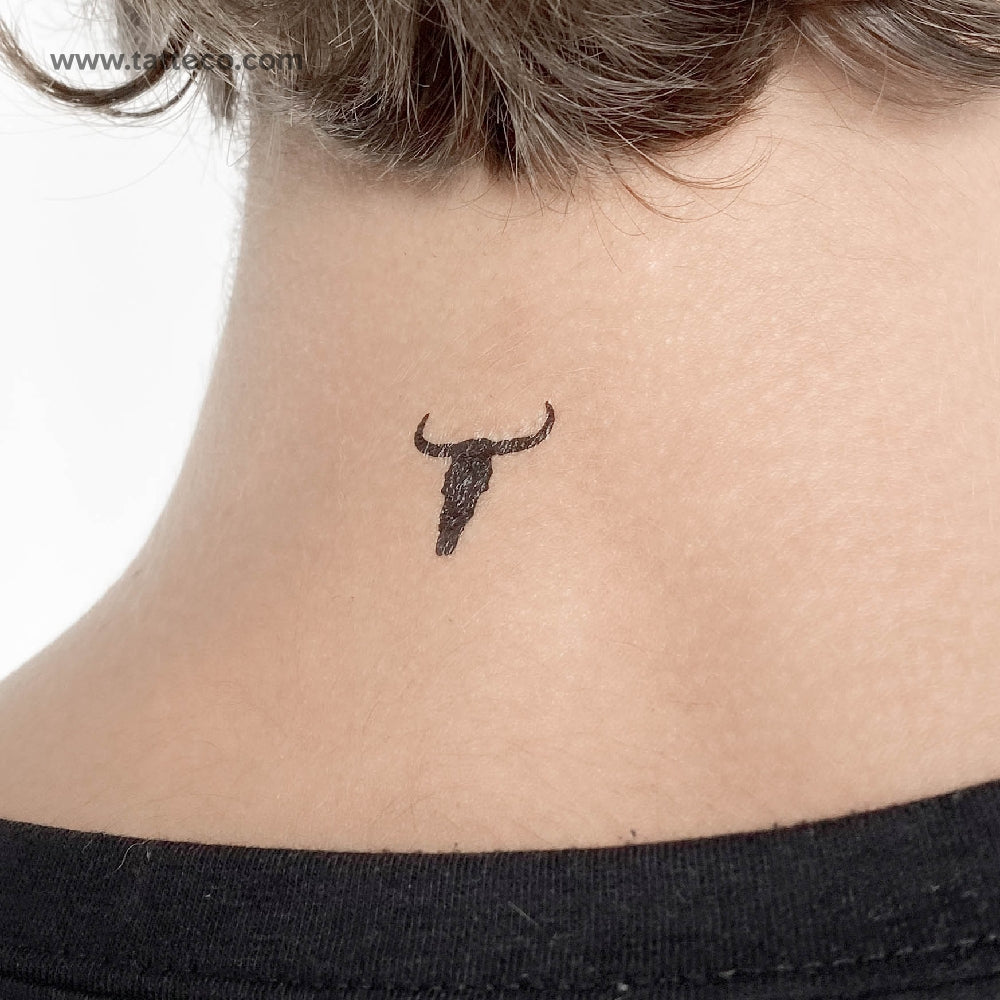 Bull Skull Temporary Tattoo - Set of 3