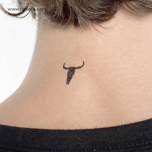 Bull Skull Temporary Tattoo - Set of 3