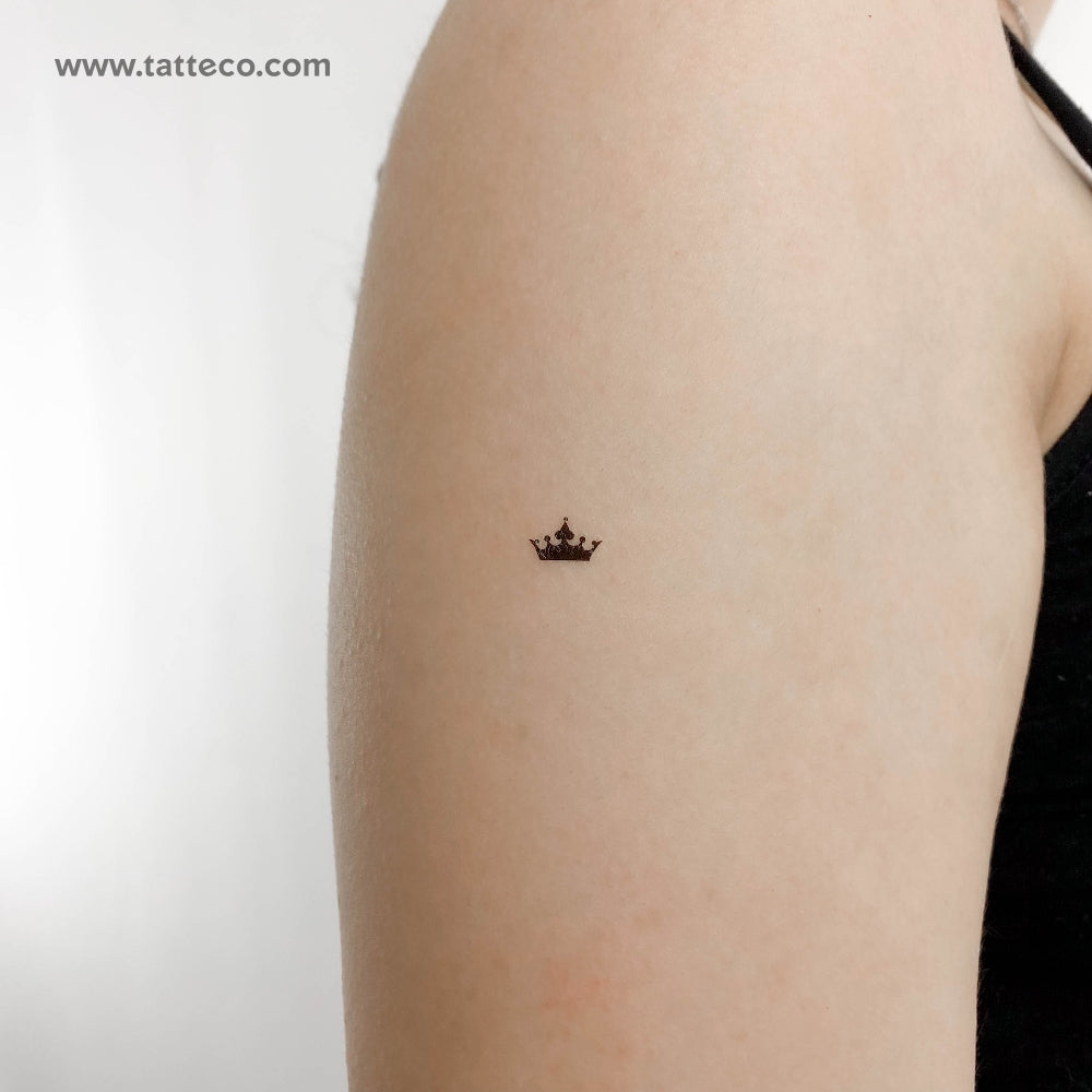 Tiny Crown Temporary Tattoo - Set of 3