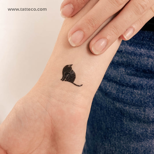 Black Cat Temporary Tattoo - Set of 3