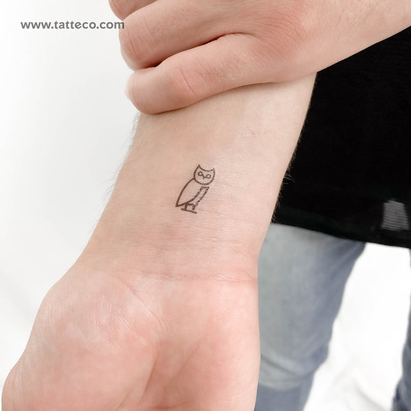Minimalist Owl Temporary Tattoo - Set of 3