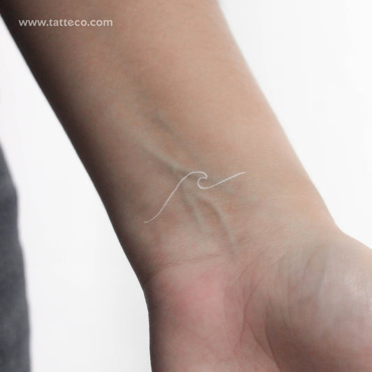 White Wave Temporary Tattoo - Set of 3