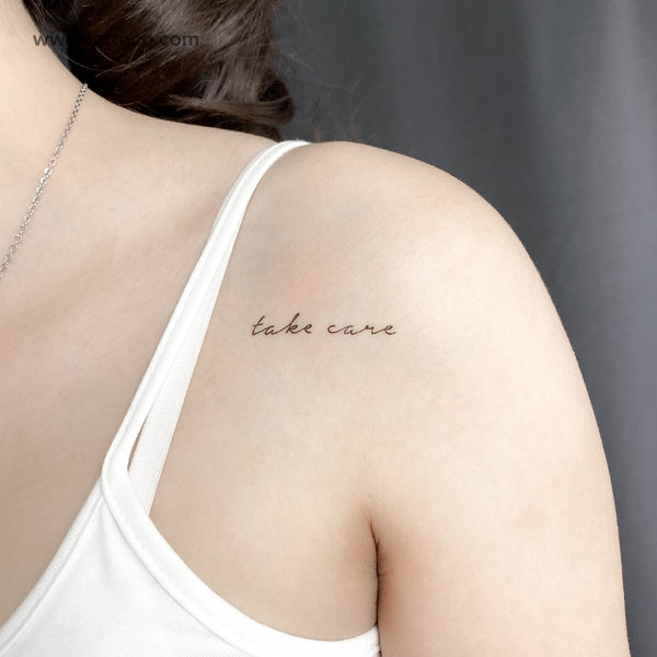 Take Care Temporary Tattoo - Set of 3