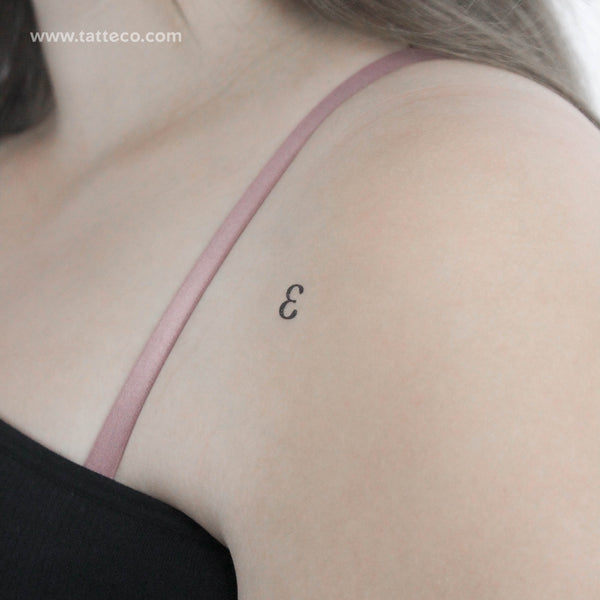 Epsilon ε Temporary Tattoo - Set of 3
