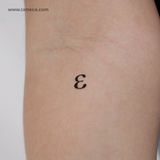 Epsilon ε Temporary Tattoo - Set of 3