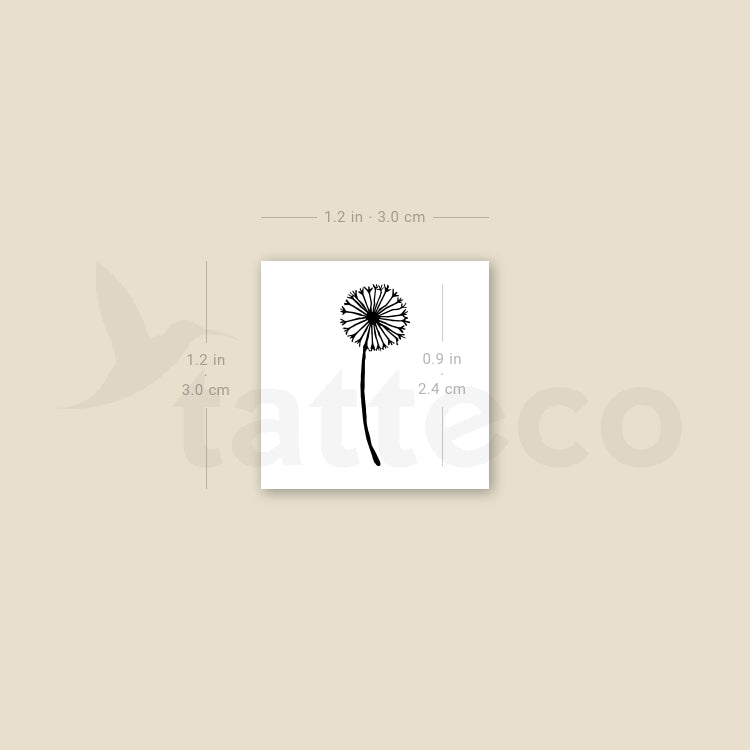 Small Dandelion Temporary Tattoo - Set of 3