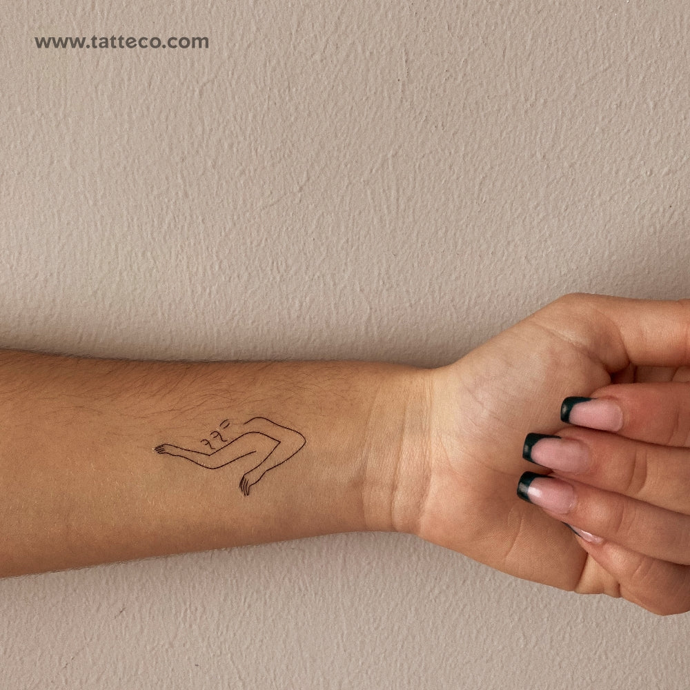 Tatuaje temporal "Me encanta dormir" - Juego de 3
