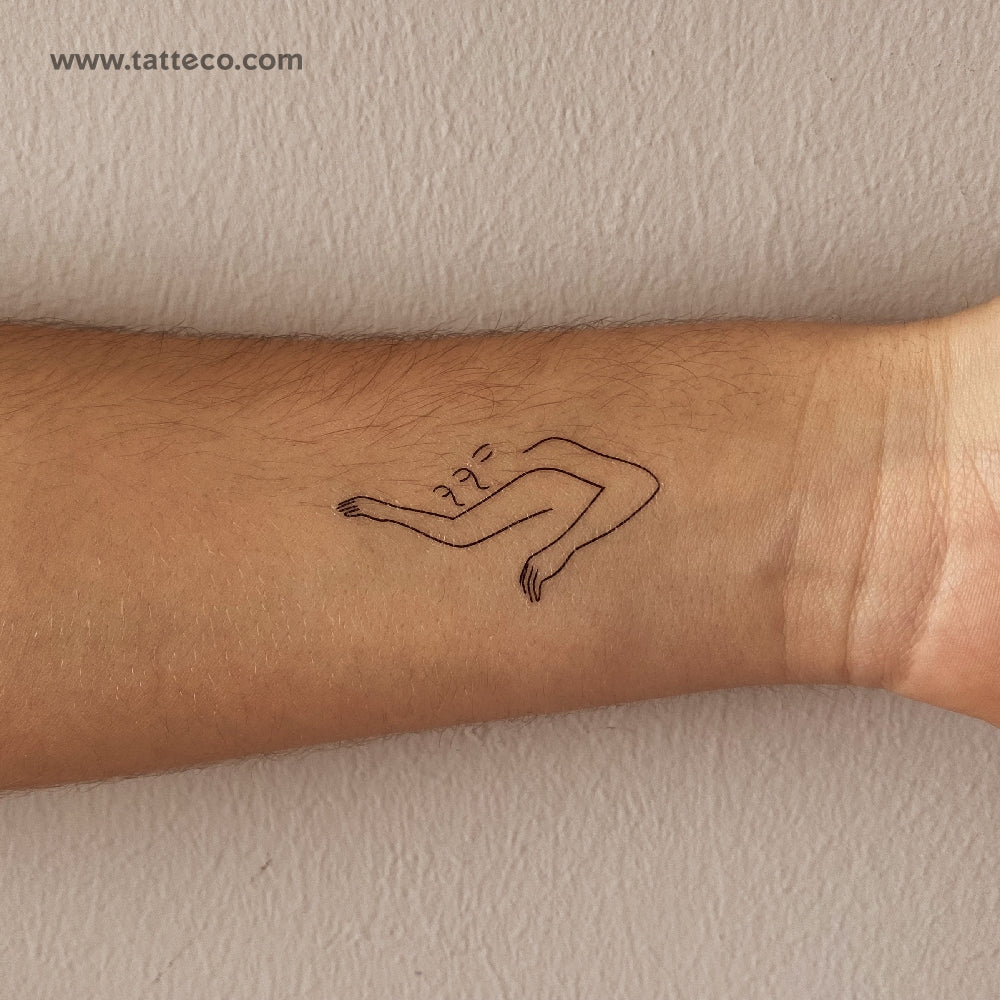 Tatuaje temporal "Me encanta dormir" - Juego de 3