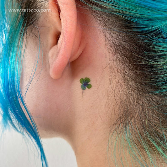 Tatuaje temporal de trébol de cuatro hojas (juego de 3)