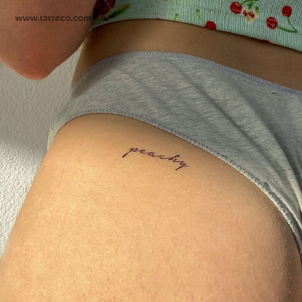 'Peachy' Temporary Tattoo - Set of 3