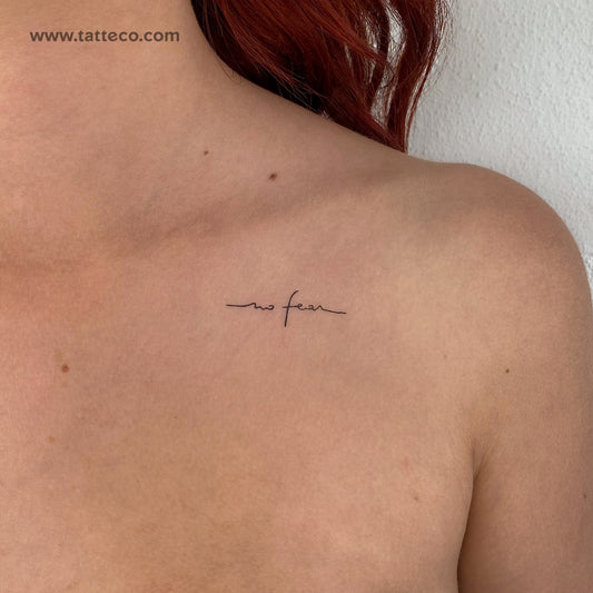 No Fear Temporary Tattoo - Set of 3