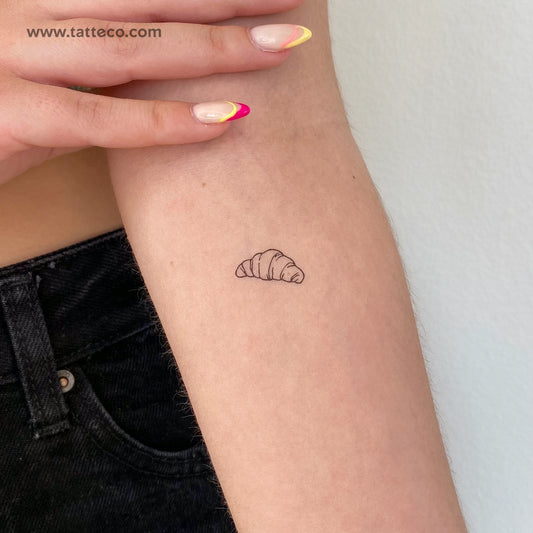 Tatuaje temporal de croissant pequeño (juego de 3)