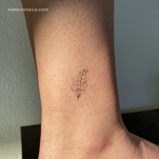 Tatuaje temporal de lirio de los valles (juego de 3)