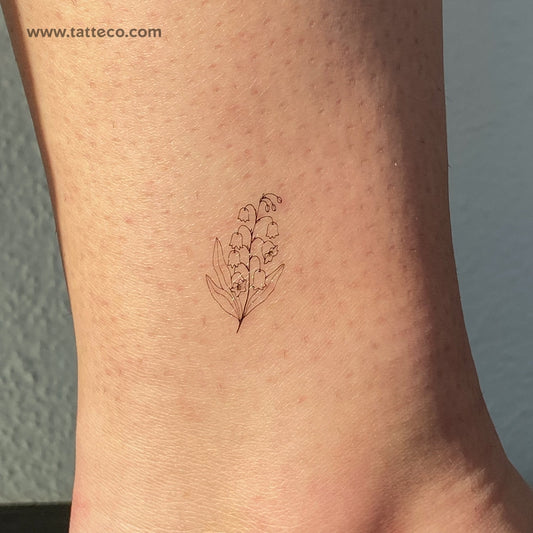 Tatuaje temporal de lirio de los valles (juego de 3)