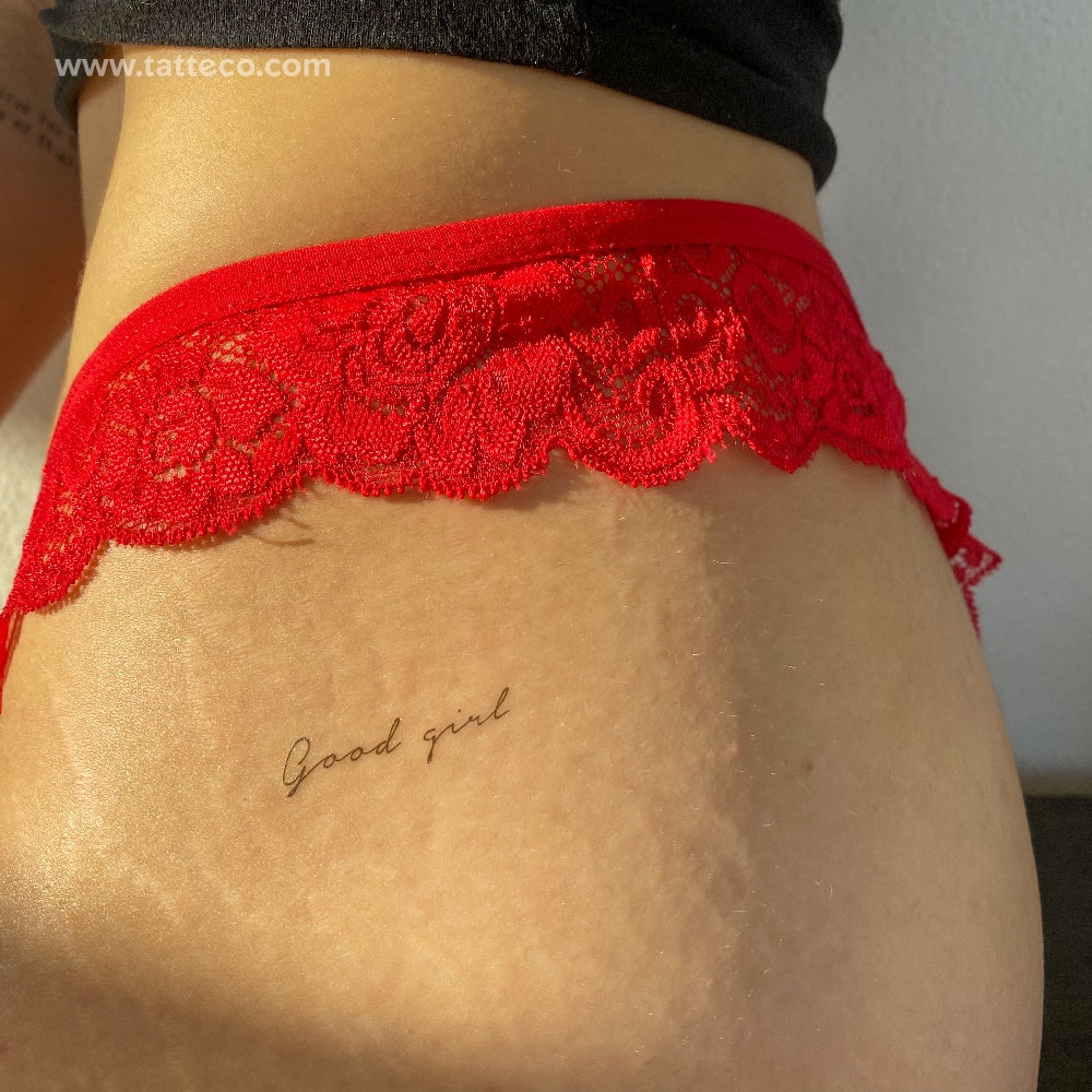 Good Girl Temporary Tattoo - Set of 3