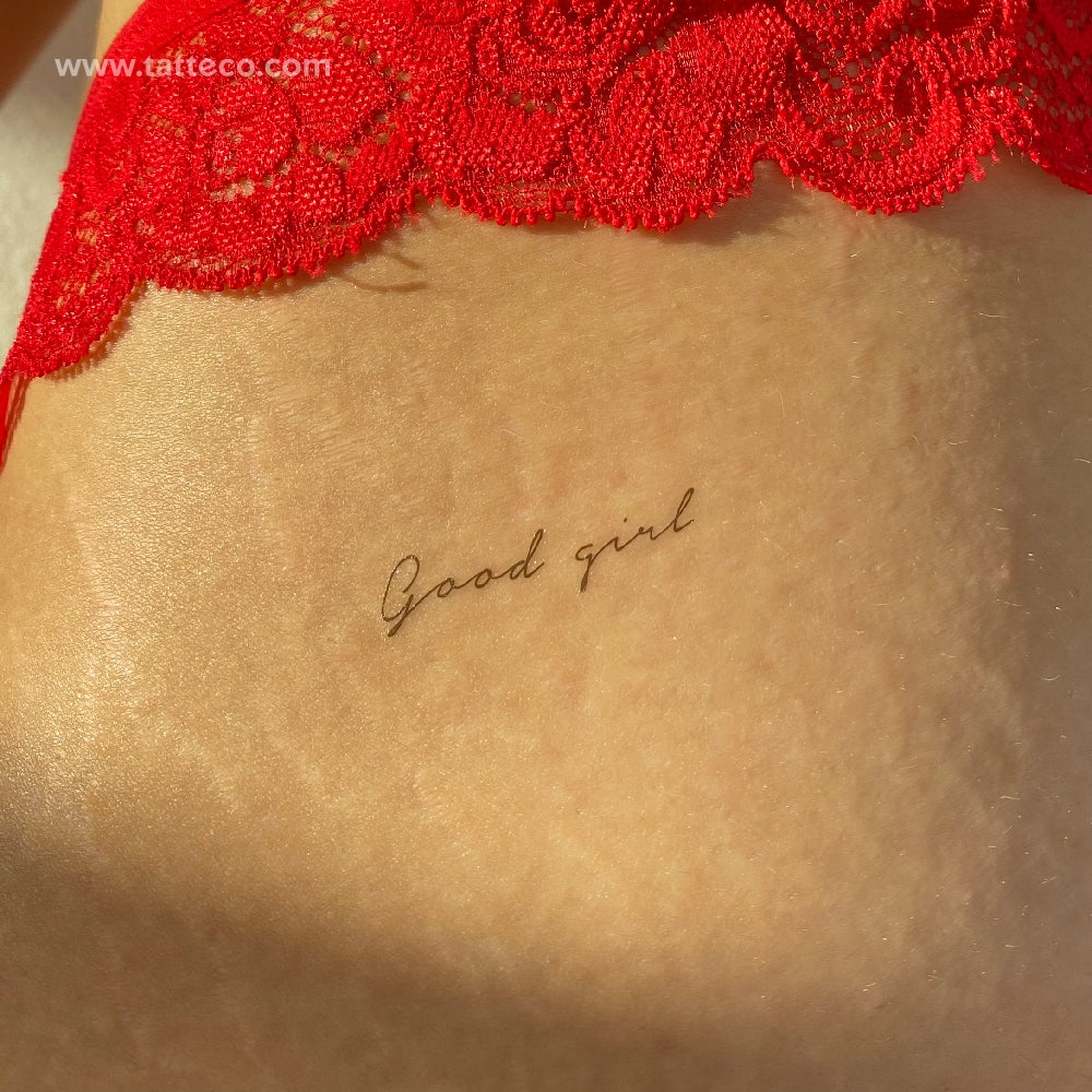 Good Girl Temporary Tattoo - Set of 3