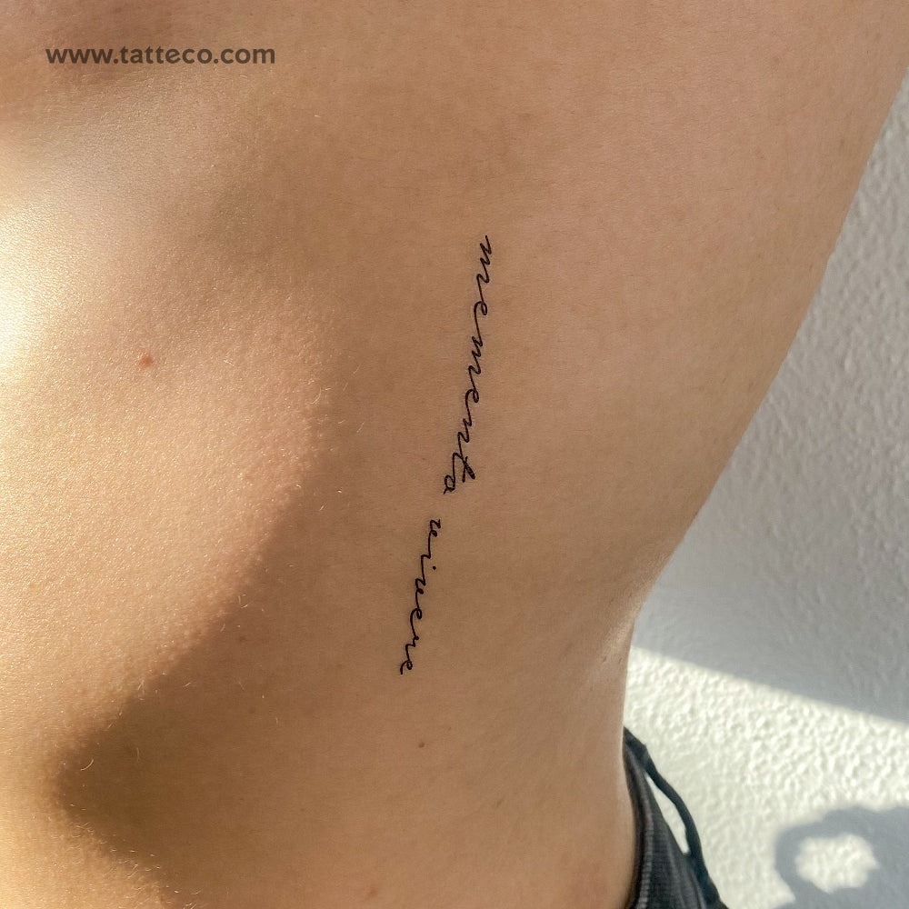 Memento Vivere Temporary Tattoo - Set of 3