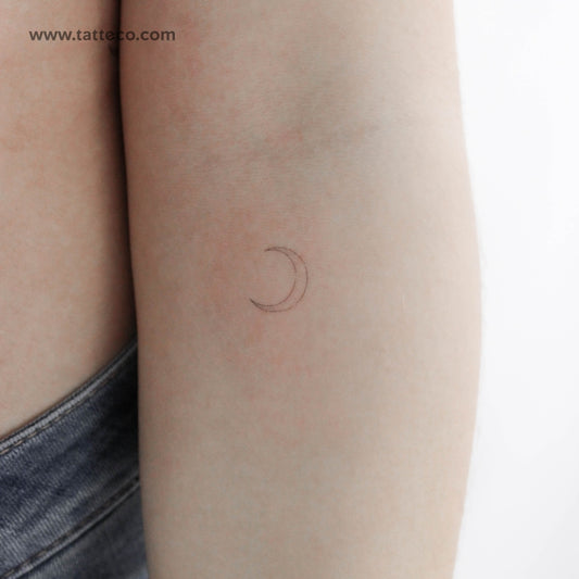 Tatuaje temporal de luna creciente tipo I de Jakenowicz (juego de 3)