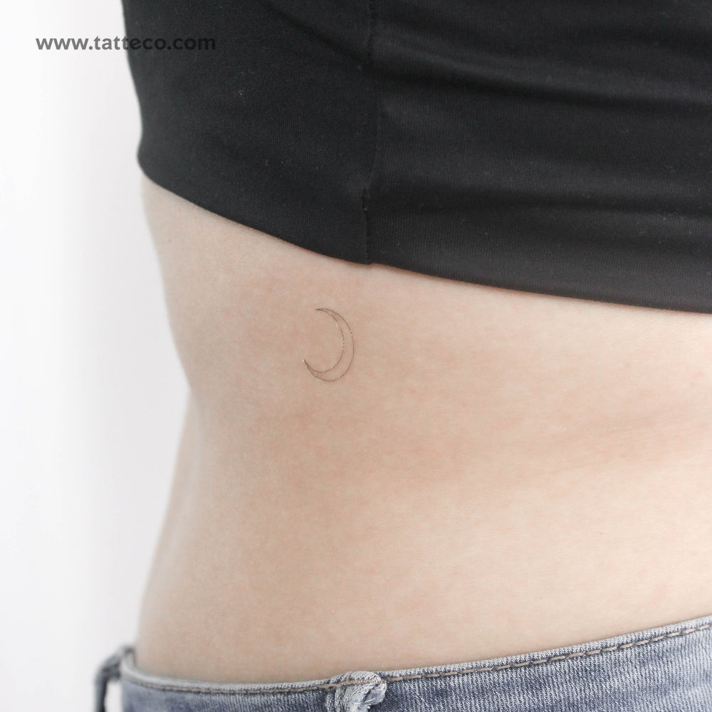 Tatuaje temporal de luna creciente tipo I de Jakenowicz (juego de 3)