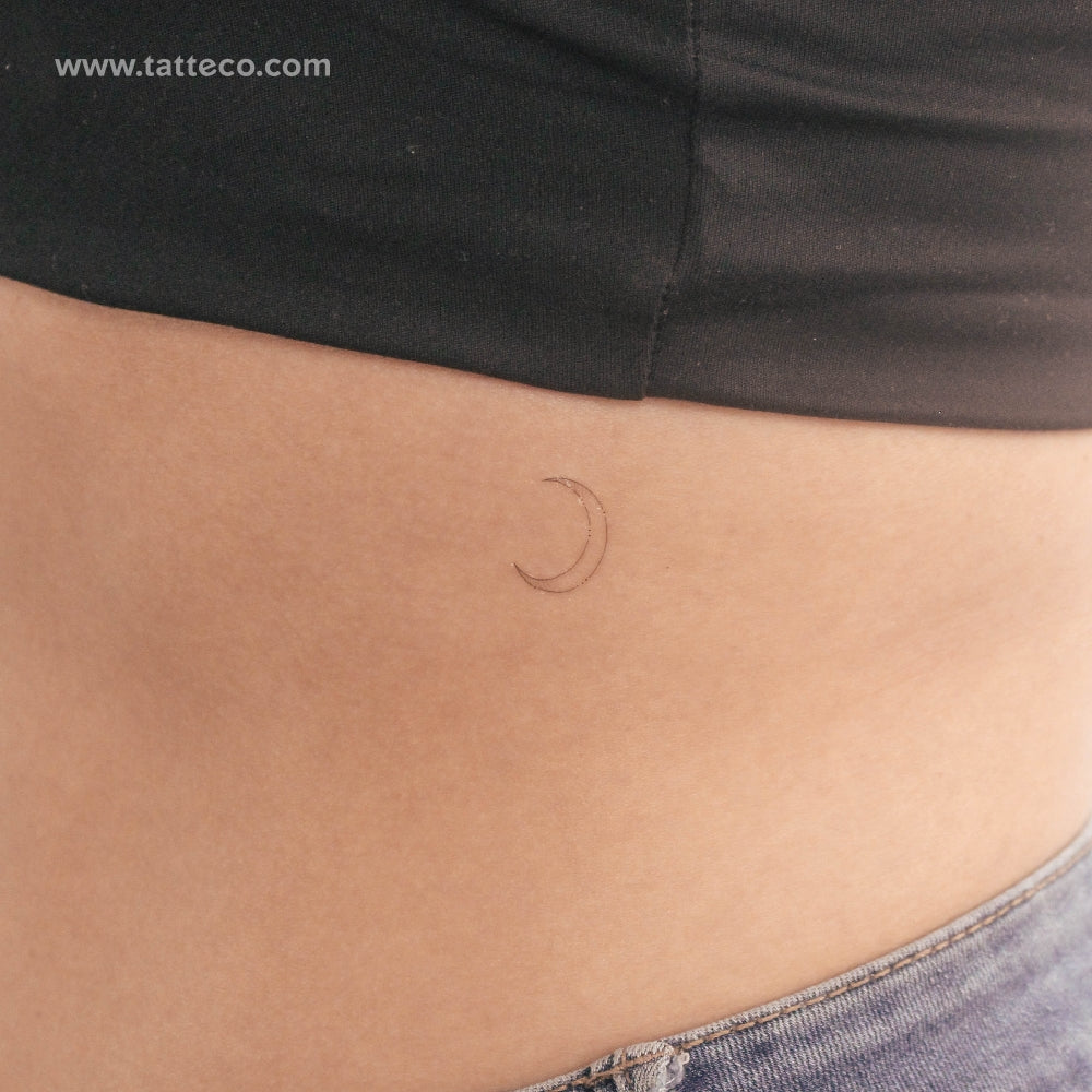 Tatuaje temporal de luna creciente tipo I de Jakenowicz (juego de 3)
