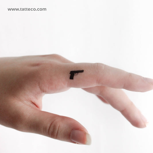 Tatuaje temporal de pistola pequeña - Juego de 3