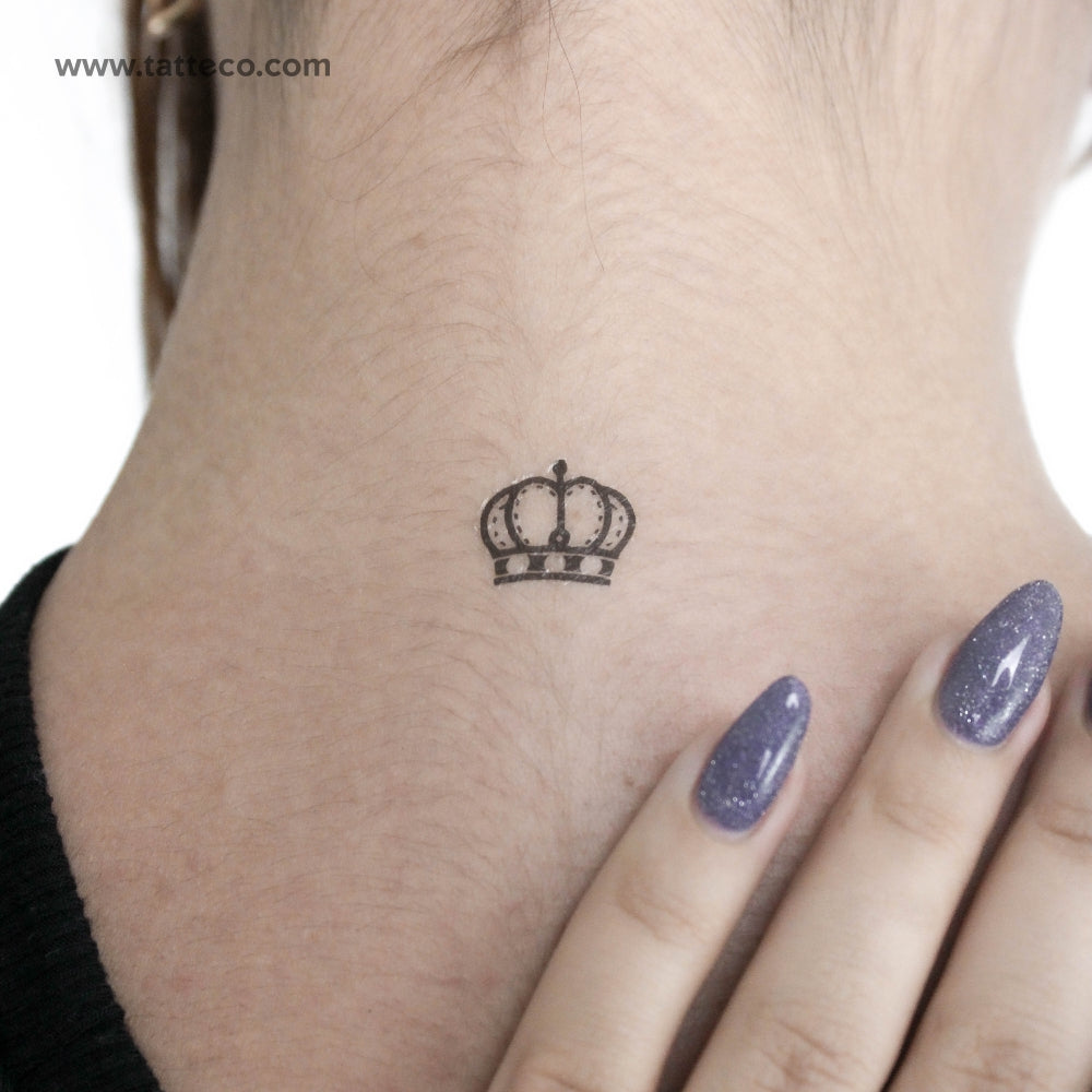 Queen Crown Temporary Tattoo - Set of 3