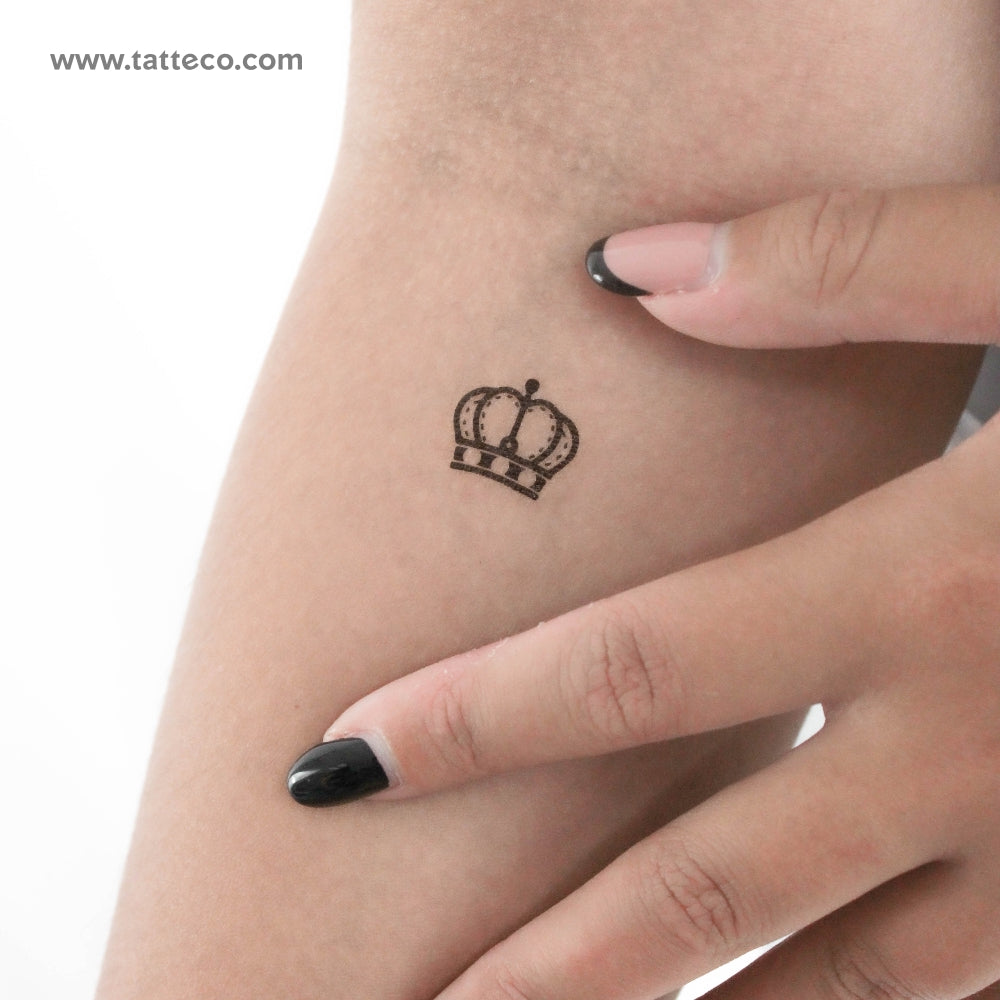 Queen Crown Temporary Tattoo - Set of 3