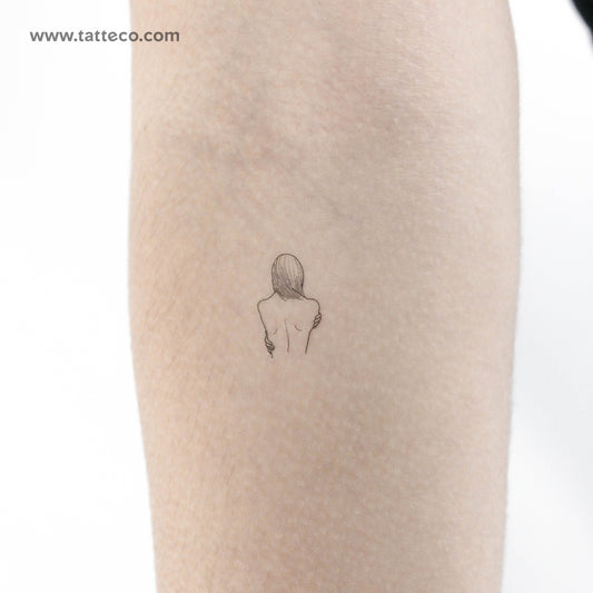 Tatuaje temporal de mujer con amor propio - Juego de 3