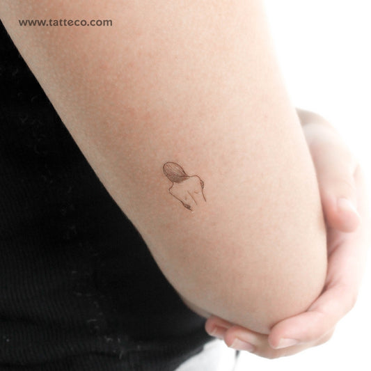 Tatuaje temporal de mujer con amor propio - Juego de 3