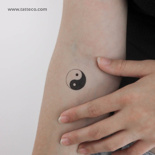 Tatuaje temporal Yin Yang - Juego de 3