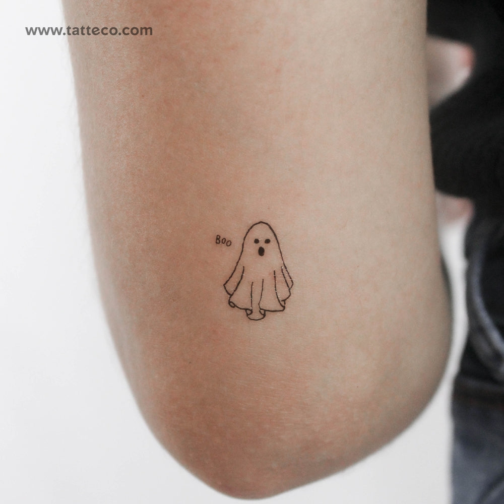 Boo Ghost Temporary Tattoo - Set of 3