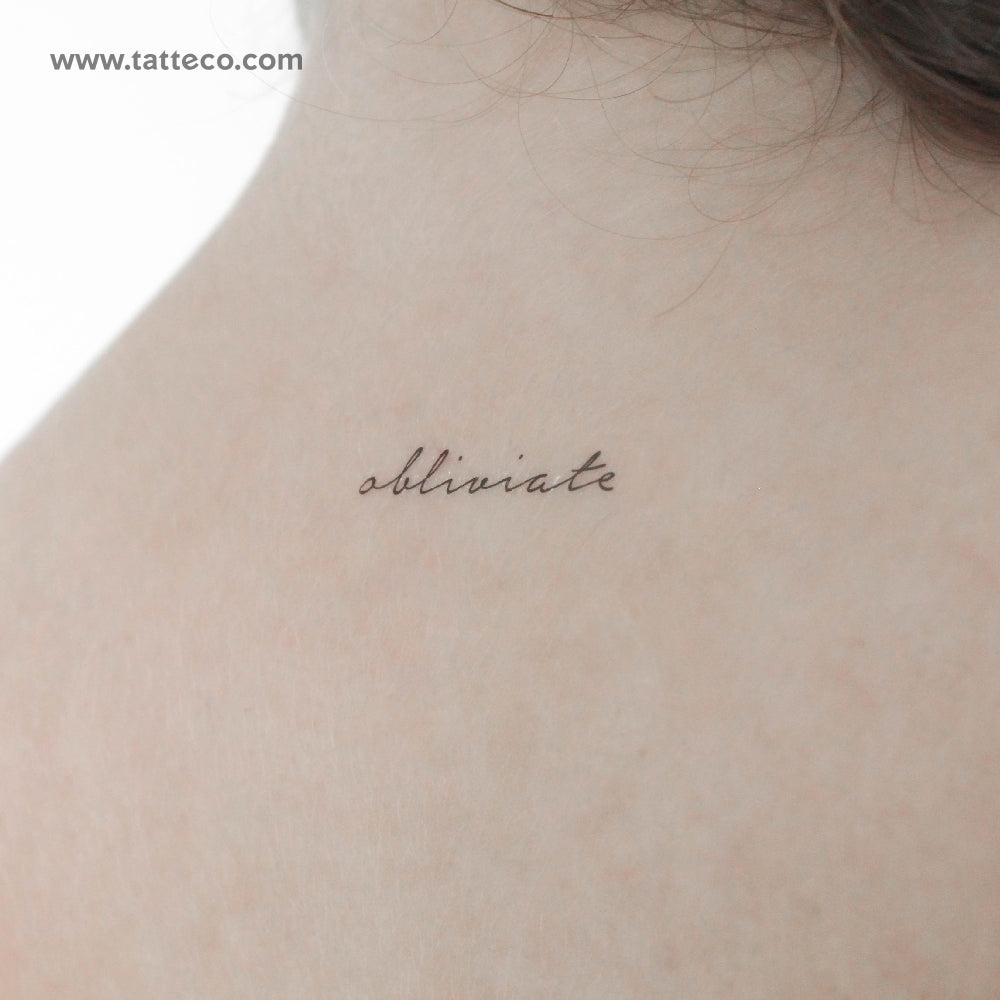 Tatuaje temporal Obliviate - Juego de 3