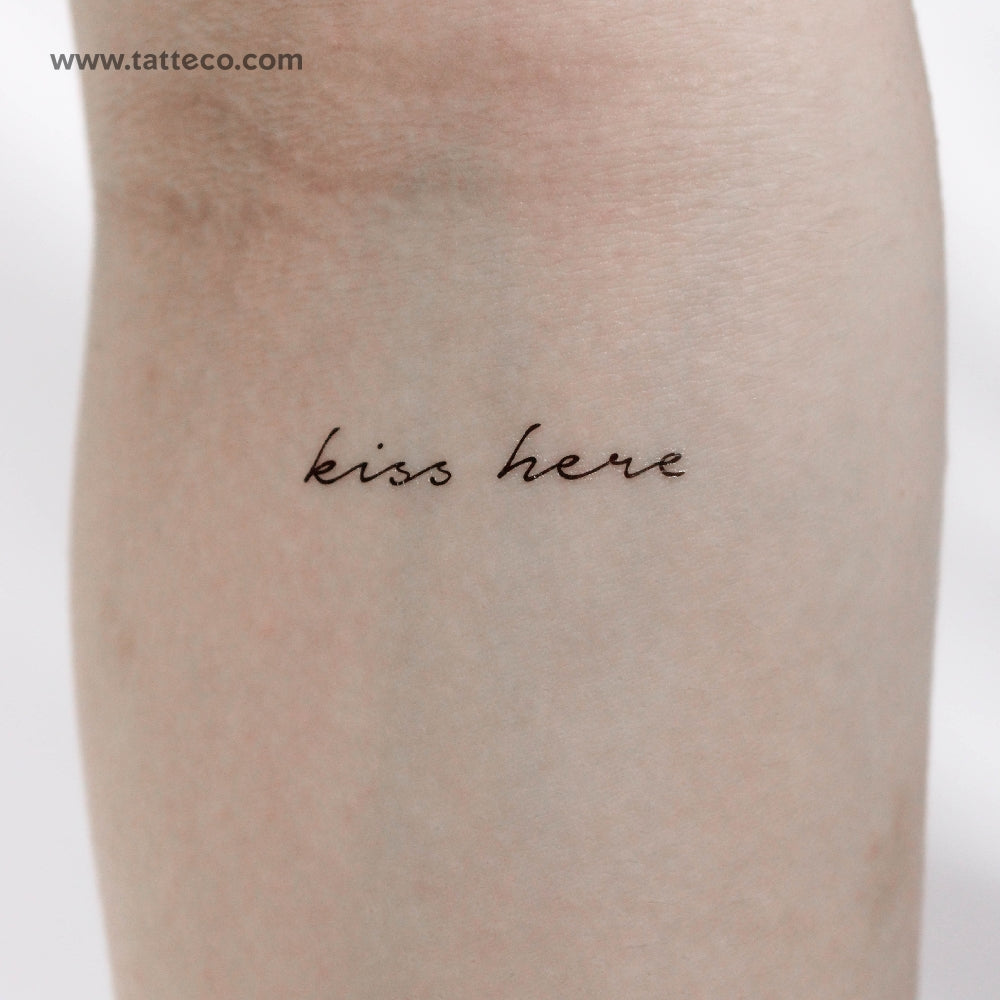 Kiss Here Temporary Tattoo - Set of 3