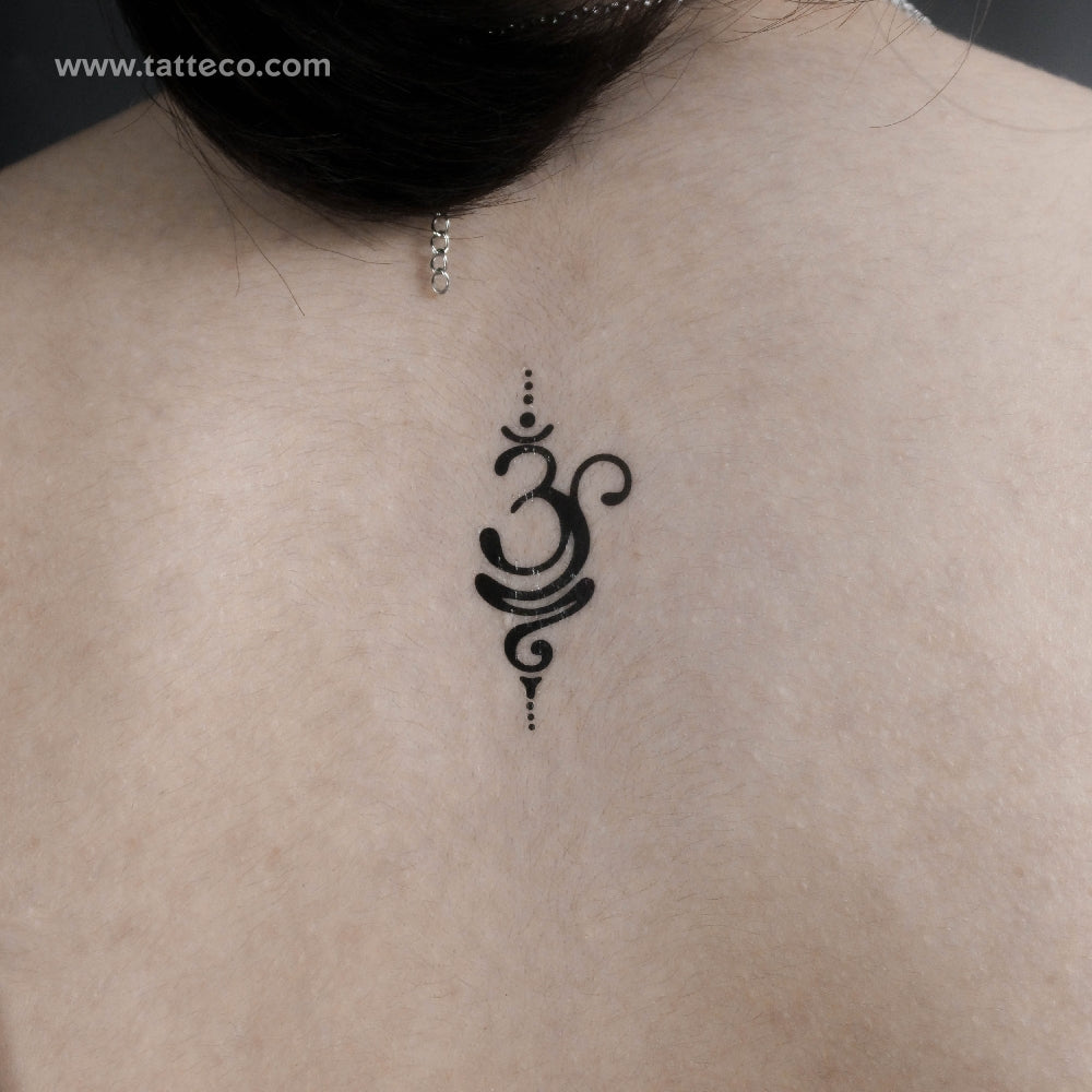 Om Symbol Temporary Tattoo - Set of 3