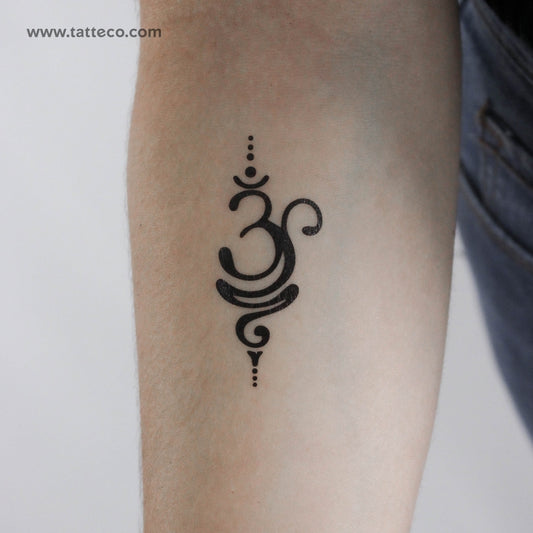 Tatuaje temporal del símbolo Om - Juego de 3