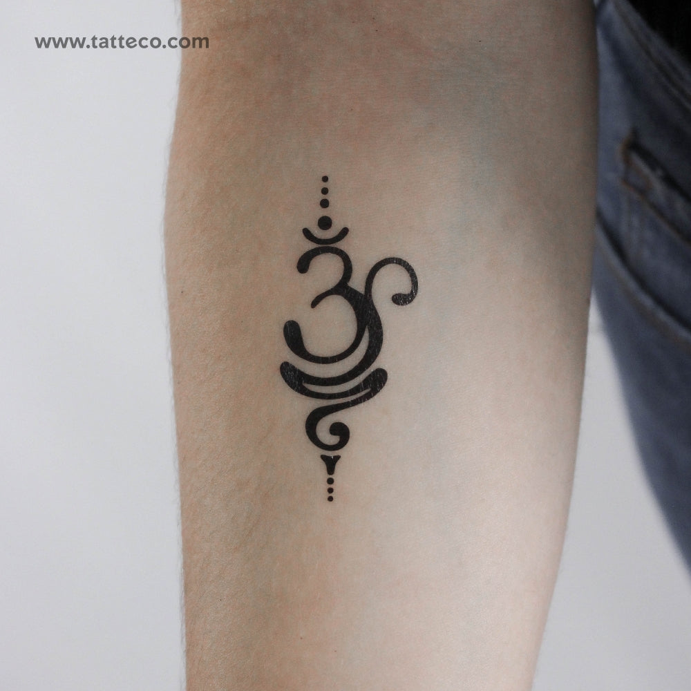 Om Symbol Temporary Tattoo - Set of 3