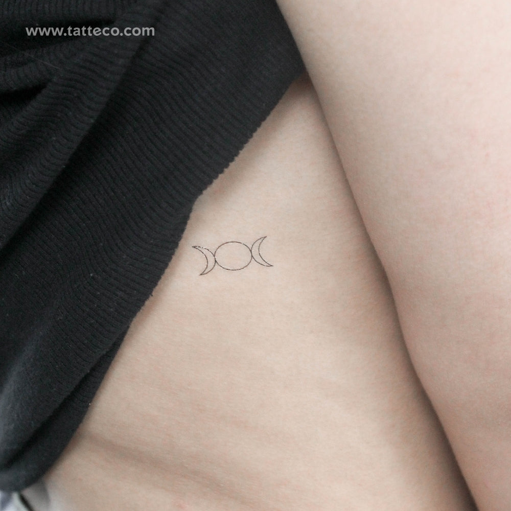 Triple Moon Temporary Tattoo - Set of 3