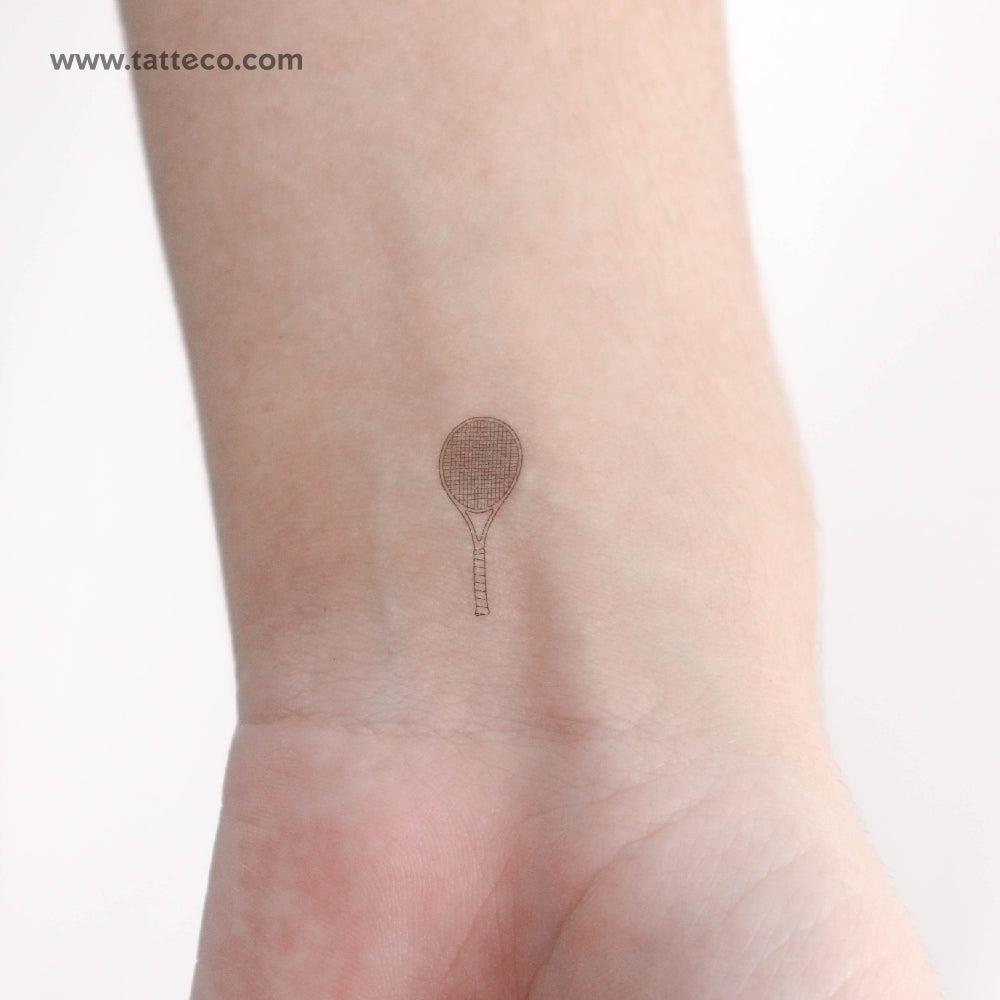 Tennis Raquet Temporary Tattoo - Set of 3