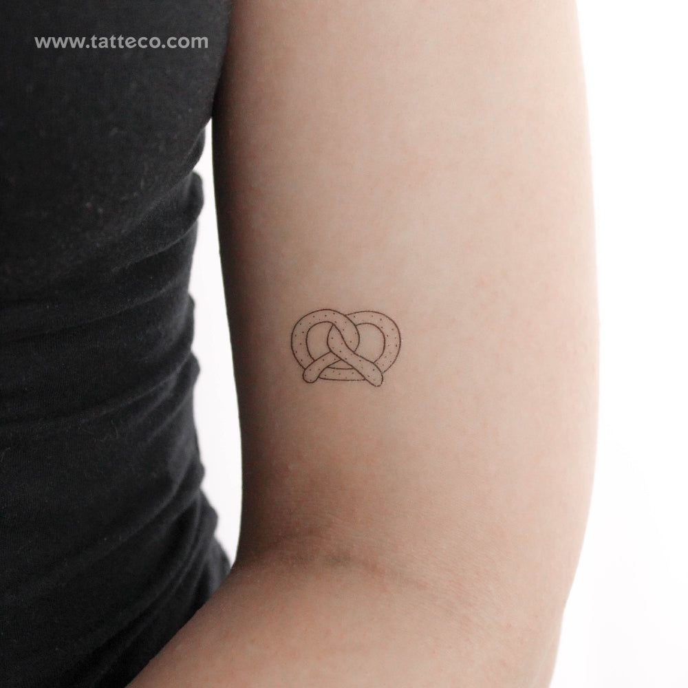 Tatuaje temporal de pretzel - Juego de 3