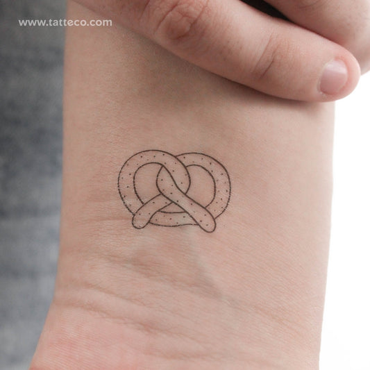 Tatuaje temporal de pretzel - Juego de 3