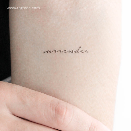 Surrender Temporary Tattoo - Set of 3