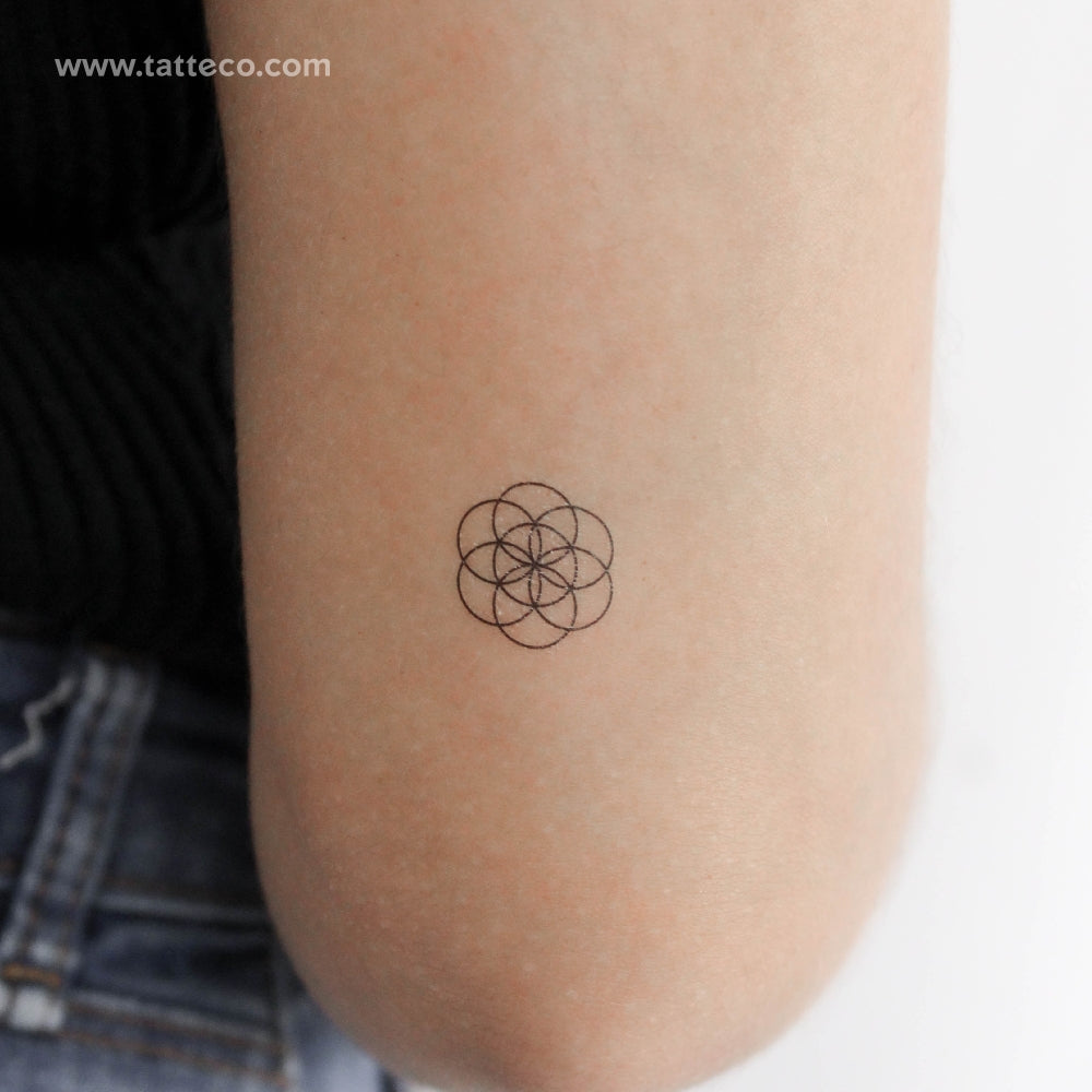 Tatuaje temporal Semilla de la Vida - Juego de 3