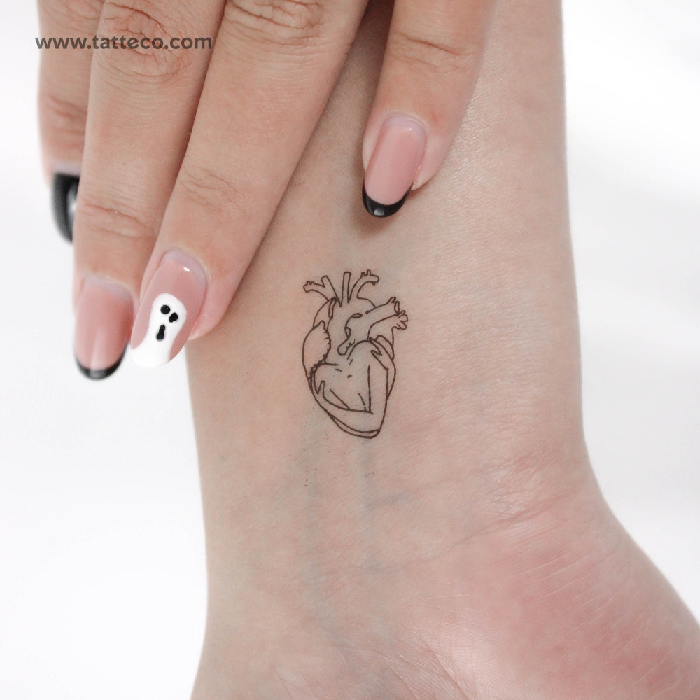 Tatuaje temporal de corazón de amor propio - Juego de 3
