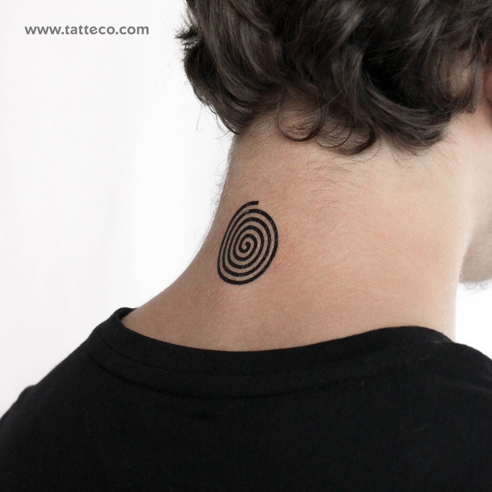 Single Spiral Temporary Tattoo - Set of 3