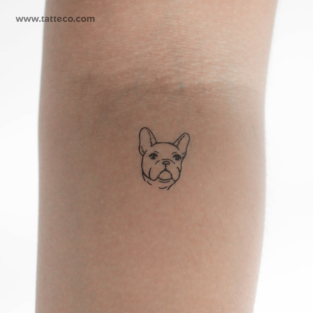 French Bulldog Temporary Tattoo - Set of 3