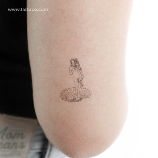 Tatuaje temporal pequeño de la Venus de Botticelli (juego de 3)