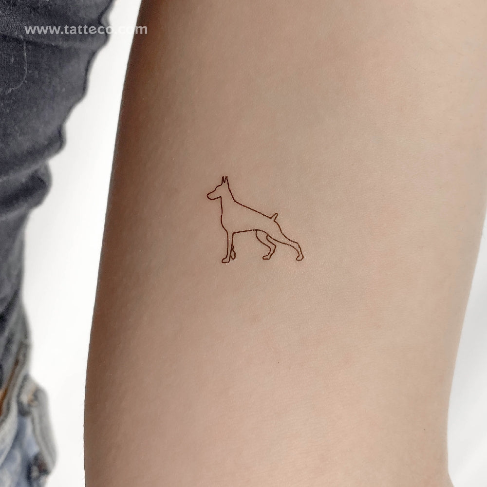 Doberman Temporary Tattoo - Set of 3