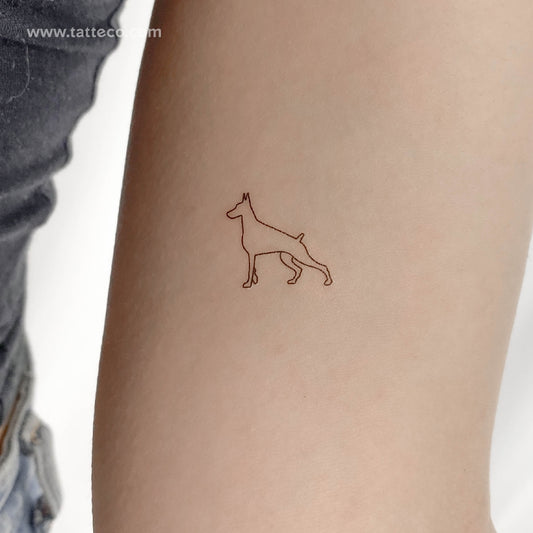 Tatuaje temporal de dóberman - Juego de 3