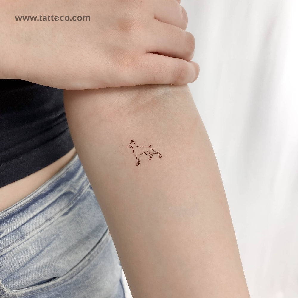 Doberman Temporary Tattoo - Set of 3