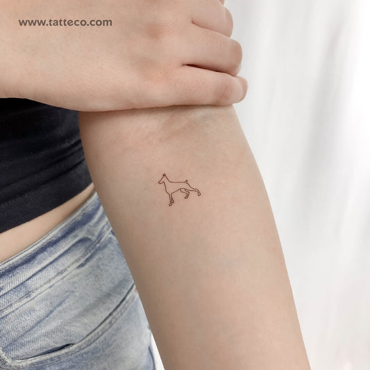 Tatuaje temporal de dóberman - Juego de 3